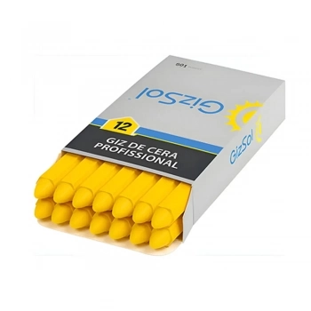 GIZ P/ BORRACHA AMARELO SEXTAVADO SOL CAIXA - 12 UND